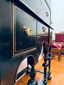Baker Black Lacquer Highboy