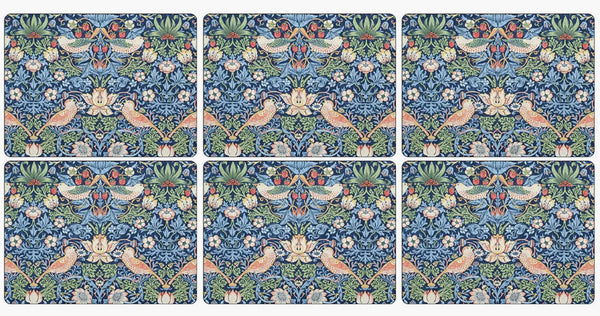 Strawberry Thief Blue Placemats, Set of 4