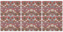 Strawberry Thief Red Placemats, Set of 4