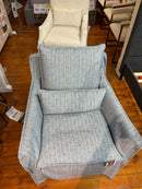 Curated 833573 Siesta Key Swivel Chair Indulge Indigo / 1x Kidney Cushion Indulge Indigo