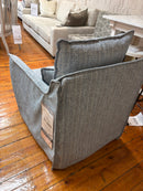 Curated 833573 Siesta Key Swivel Chair Indulge Indigo / 1x Kidney Cushion Indulge Indigo