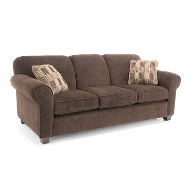 Decor-Rest Furniture Stationary Fabric Sofa 2455 Sofa (Brown) IMAGE 1