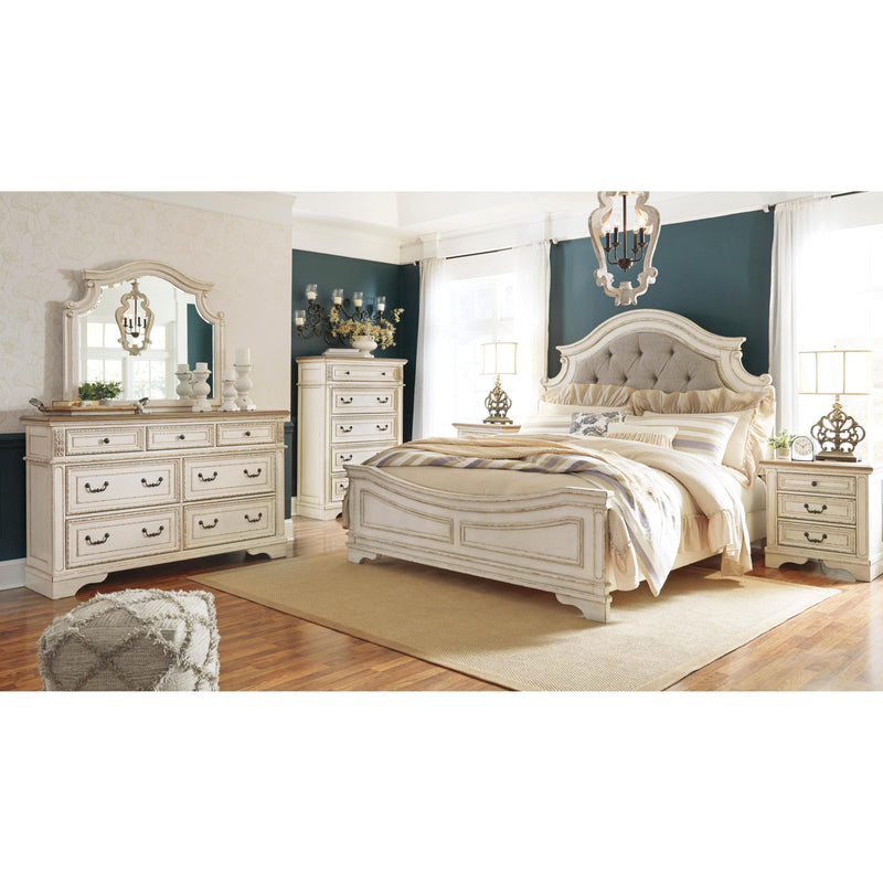Signature Design by Ashley Realyn B743B22 6 pc Queen Upholstered Panel Bedroom Set IMAGE 1