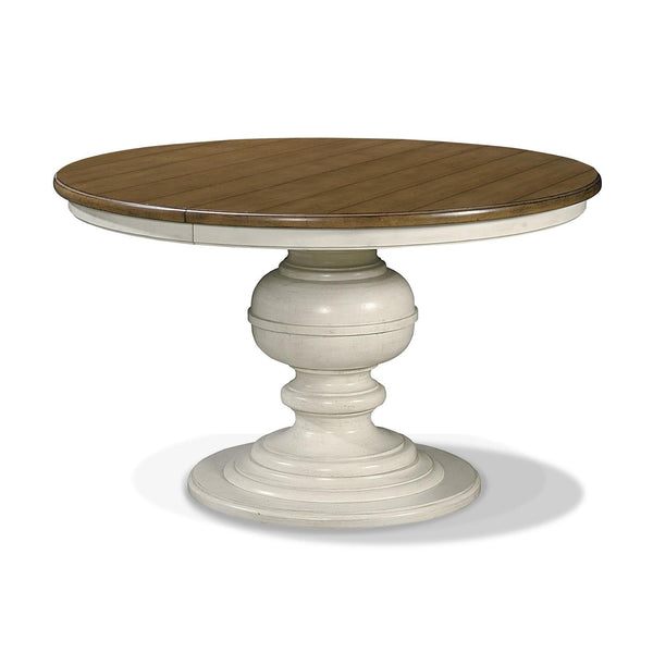 Universal Furniture Round Summer Hill Dining Table with Pedestal Base 987656-BASE/987656-TAB IMAGE 1