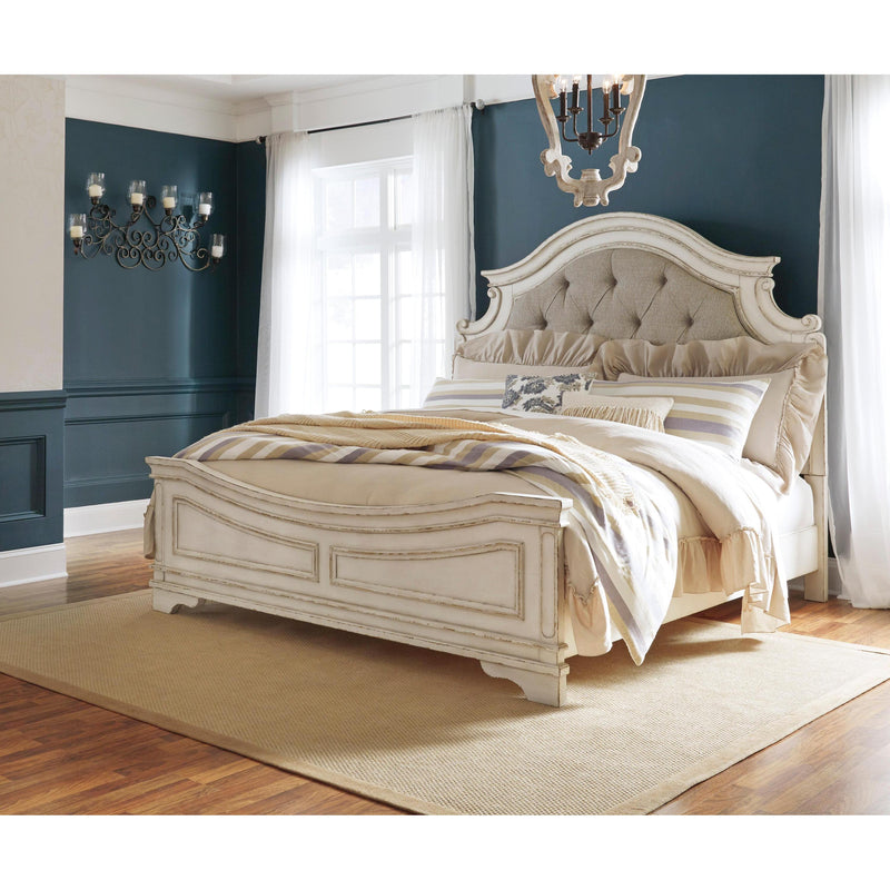 Signature Design by Ashley Realyn B743 7 pc King Upholstered Panel Bedroom Set IMAGE 2