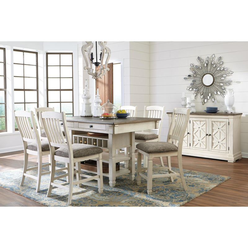 Signature Design by Ashley Bolanburg D647D9 7 pc Counter Height Dining Set IMAGE 2