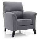 Decor-Rest Furniture Fabric Recliner 2450 Push Back Chair (Grey) IMAGE 1