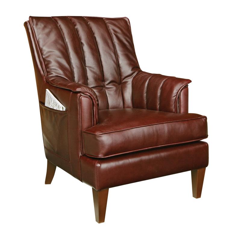 Leather Craft Stationary Leather Chair 786 IMAGE 1