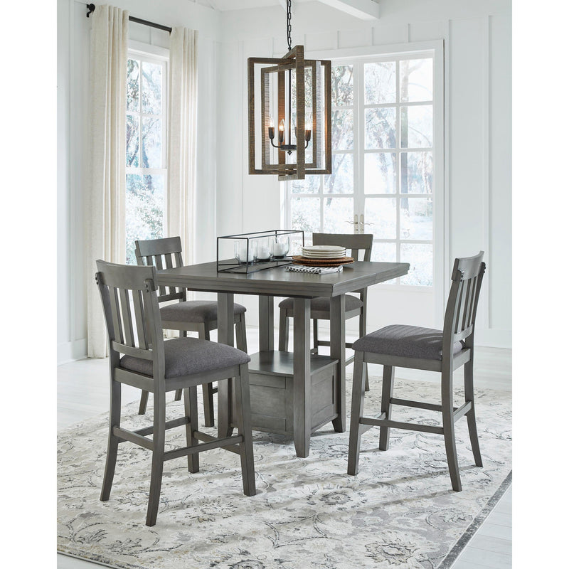 Signature Design by Ashley Hallanden D589D3 5 pc Counter Height Dining Set IMAGE 1