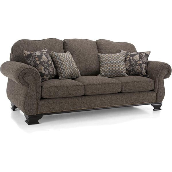 Decor-Rest Furniture Stationary Fabric Sofa 6933S Espresso IMAGE 1