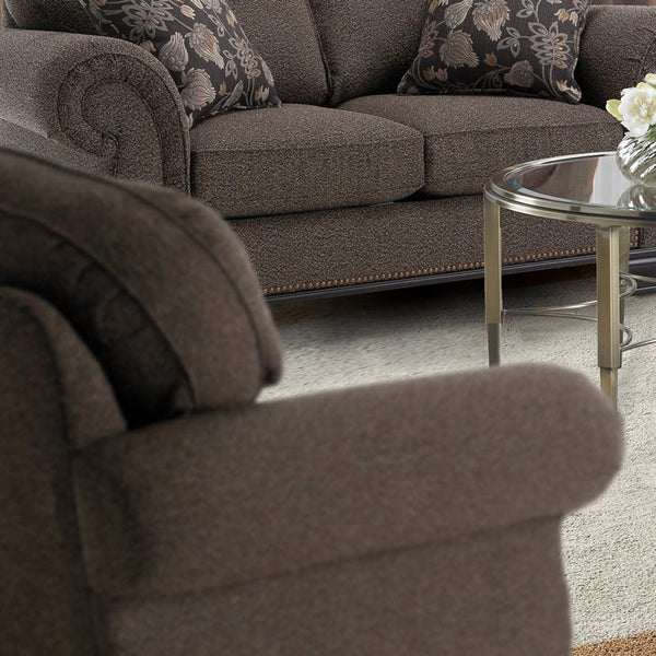 Decor-Rest Furniture Stationary Fabric Chair 6933C Espresso IMAGE 1