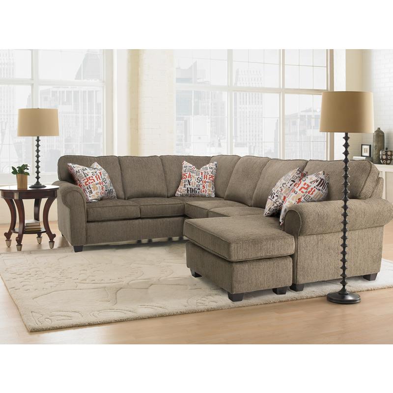 Decor-Rest Furniture Fabric 4 pc Sectional 2577/2575/2582/2581 IMAGE 2