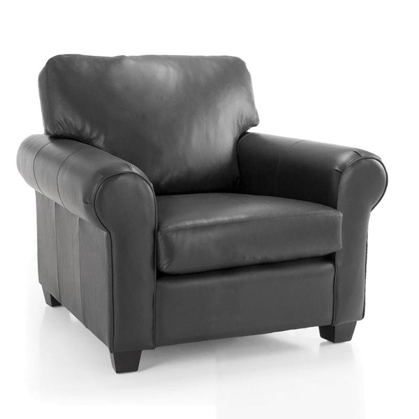 Decor-Rest Furniture Stationary Leather Chair 3179 Chair (Black) IMAGE 1