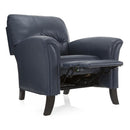 Decor-Rest Furniture Leather Recliner 3450 Push Back Chair (Grey) IMAGE 2