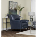 Decor-Rest Furniture Leather Recliner 3450 Push Back Chair (Grey) IMAGE 3