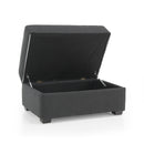 Decor-Rest Furniture Fabric Storage Ottoman 2900-STRO Storage Ottoman IMAGE 2