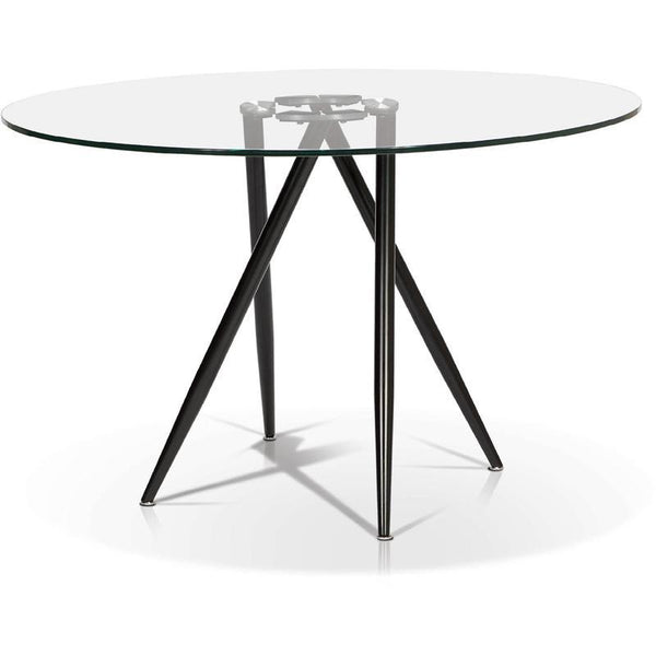 Korson Furniture Round Carmen Dining Table with Glass Top SYT1503 IMAGE 1