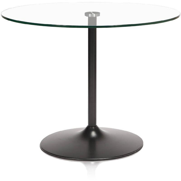 Korson Furniture Round Turner Dining Table with Glass Top & Pedestal Base SYT1210 IMAGE 1