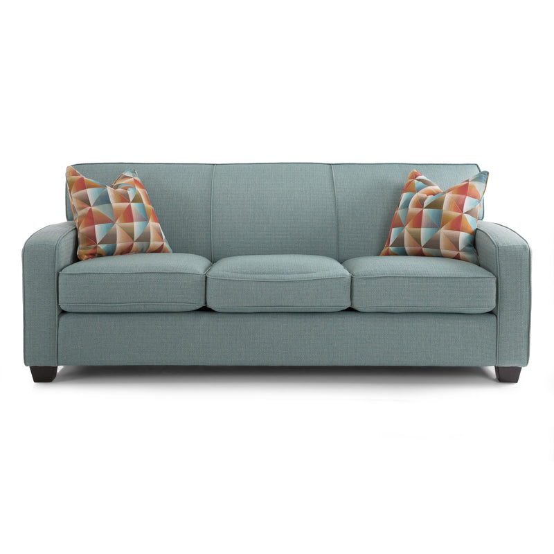 Decor-Rest Furniture Fabric Queen Sofabed 2401 Queen Sofa Bed (Blue) IMAGE 2