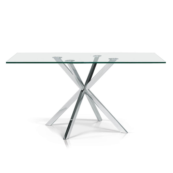 Korson Furniture Darron Dining Table with Glass Top & Pedestal Base SYT1202R IMAGE 1