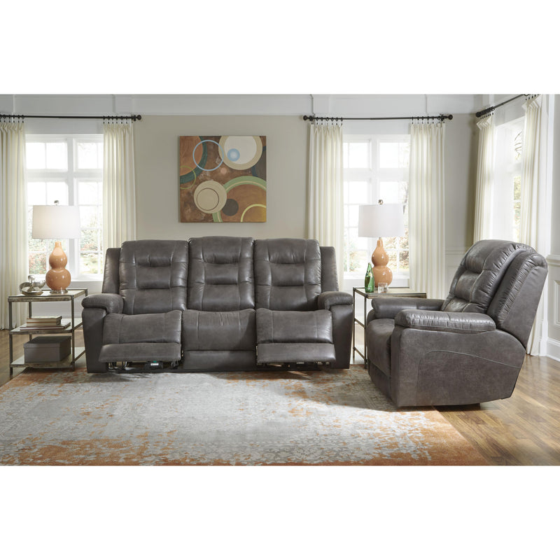 Palliser Leighton Power Leather Recliner with Wall Recline 41063-L9-ALFRESCO-SHADOW IMAGE 2