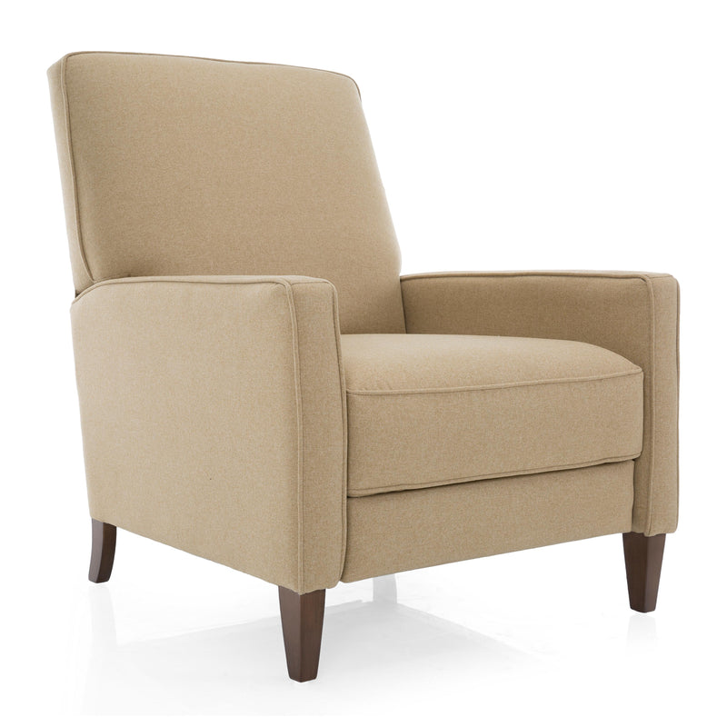 Decor-Rest Furniture Kick Back Manual Fabric Recliner Kick Back 7612 Push Back Chair IMAGE 1