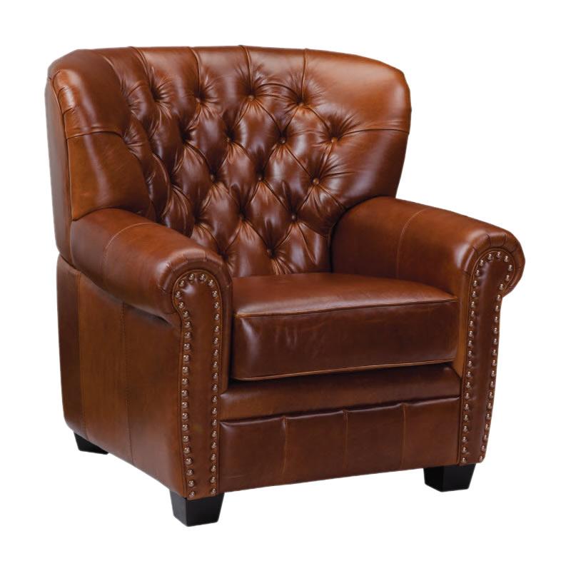 Leather Craft Stationary Leather Chair 866 Chair IMAGE 1