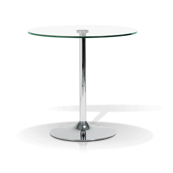 Korson Furniture Round Fifi Dining Table with Glass Top and Pedestal Base SYT0535 IMAGE 1
