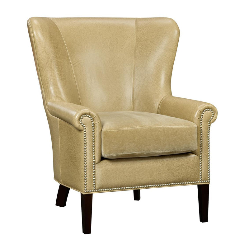 Brentwood Classics Asher Stationary Leather and Fabric Accent Chair Asher L224-20 Accent Chair - Sonora Taupe IMAGE 1