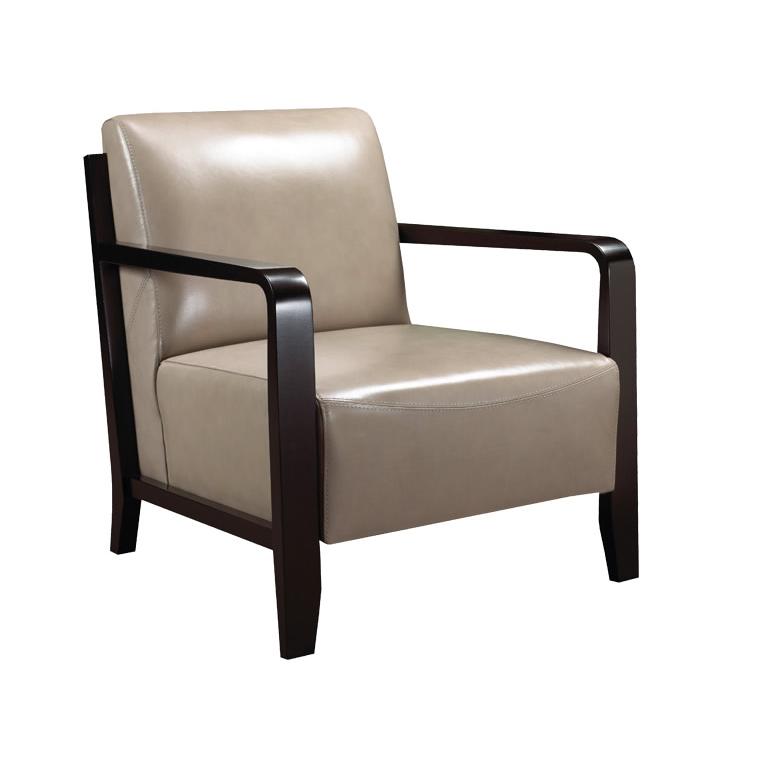 Brentwood Classics Abel Stationary Leather Accent Chair Abel L238-20 Accent Chair - Niles Shadow IMAGE 1