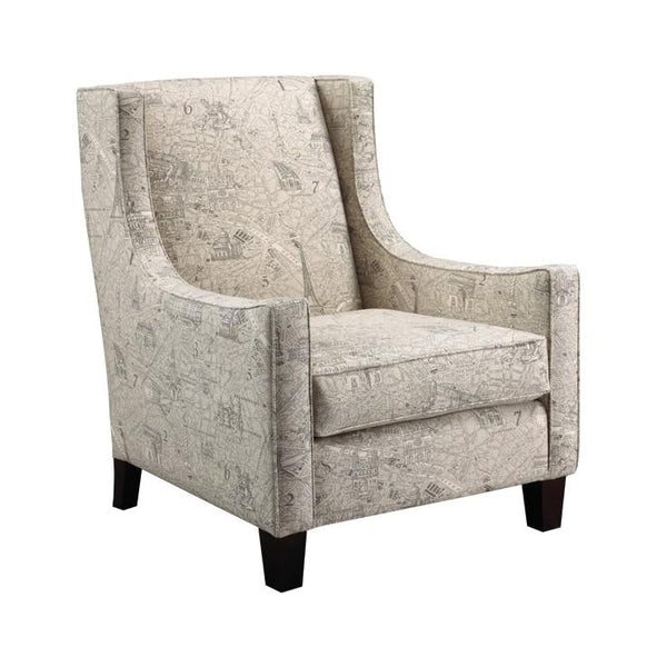 Brentwood Classics Yves Stationary Fabric Accent Chair Yves 243-20 Accent Chair - Parisienne Pewter IMAGE 1