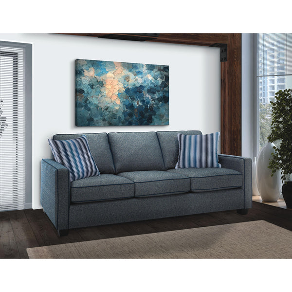 Decor-Rest Furniture Stationary Fabric Sofa 2855-S79 79" Sofa - Grey IMAGE 1