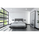 Julien Beaudoin Lyon Queen Upholstered Panel Bed Lyon Queen Panel Bed with Reflexx Base - Stallion Grey IMAGE 3