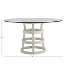 Universal Furniture Round Escape-Coastal Living Home Collection Dining Table with Glass Top and Pedestal Base 833656-BASE/833656A-TAB IMAGE 8