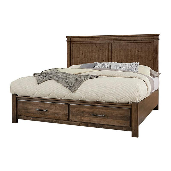 Vaughan-Bassett Cool Rustic Queen Mansion Bed with Storage 170-551/170-050B/170-502/170-555T IMAGE 1