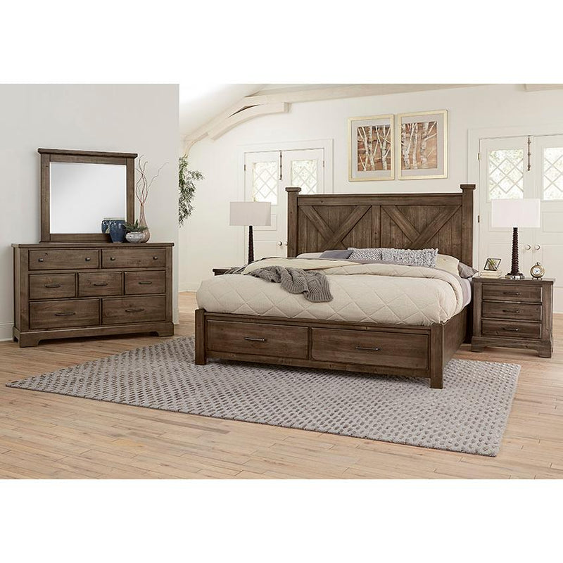 Vaughan-Bassett Cool Rustic Queen Mansion Bed with Storage 170-557/170-050B/170-502/170-555T IMAGE 5