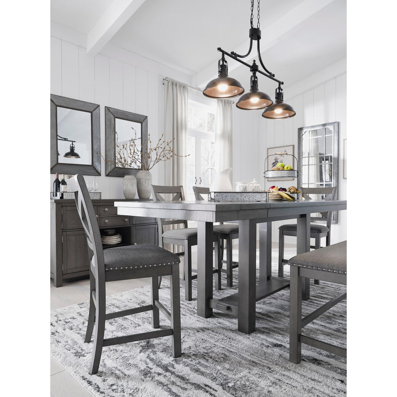 Signature Design by Ashley Myshanna Counter Height Dining Table with Trestle Base D629-32 IMAGE 13