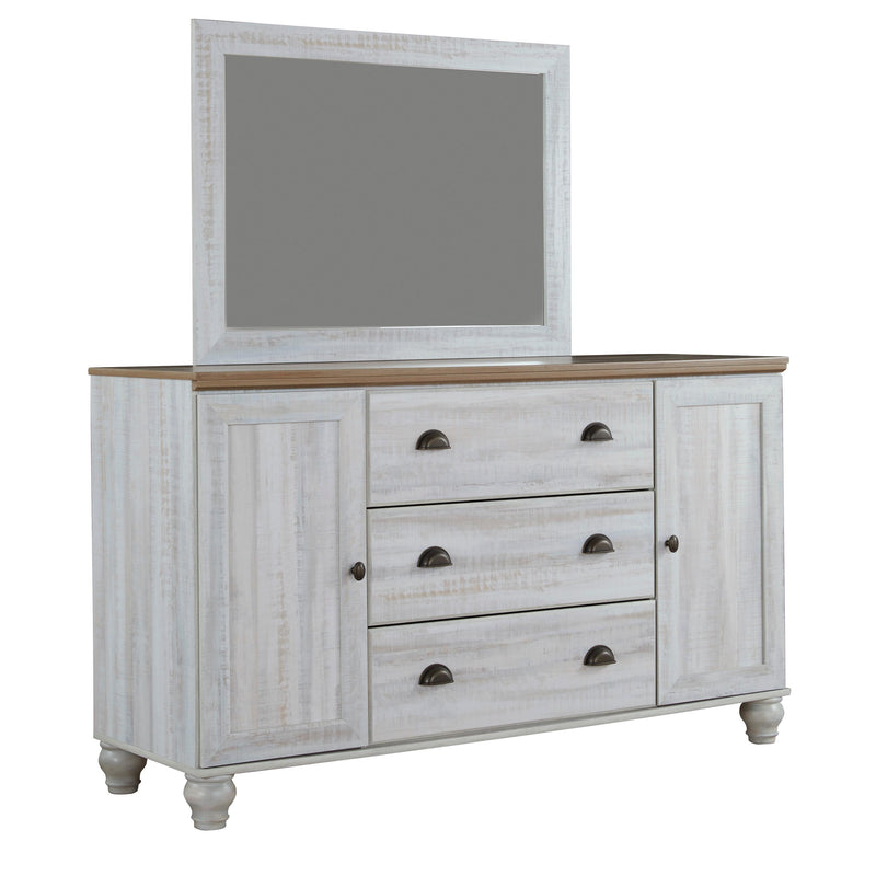 Signature Design by Ashley Haven Bay 3-Drawer Dresser with Mirror B1512-231/B1512-36 IMAGE 1