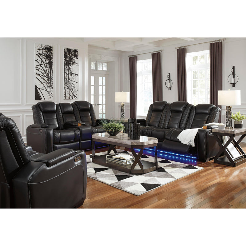 Signature Design by Ashley Party Time Power Leather Look Recliner 3700313C IMAGE 13