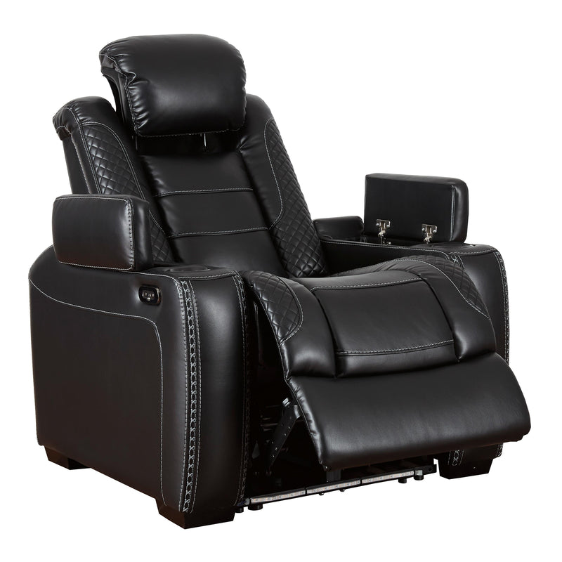 Signature Design by Ashley Party Time Power Leather Look Recliner 3700313C IMAGE 2