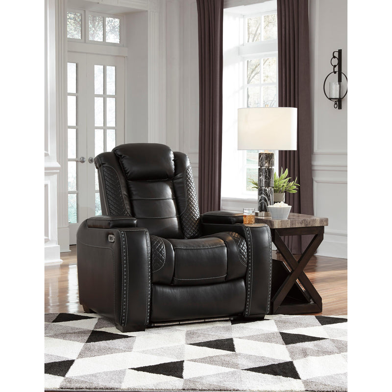 Signature Design by Ashley Party Time Power Leather Look Recliner 3700313C IMAGE 4