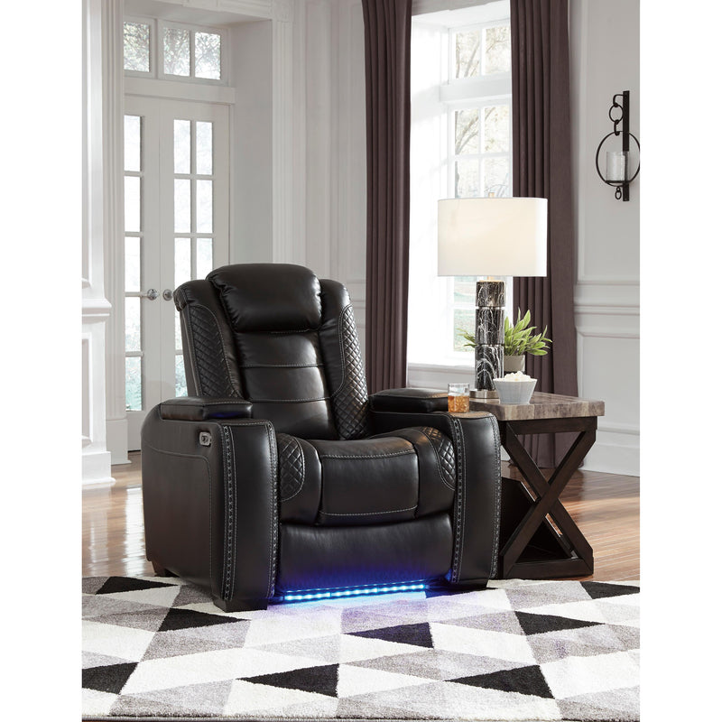 Signature Design by Ashley Party Time Power Leather Look Recliner 3700313C IMAGE 5