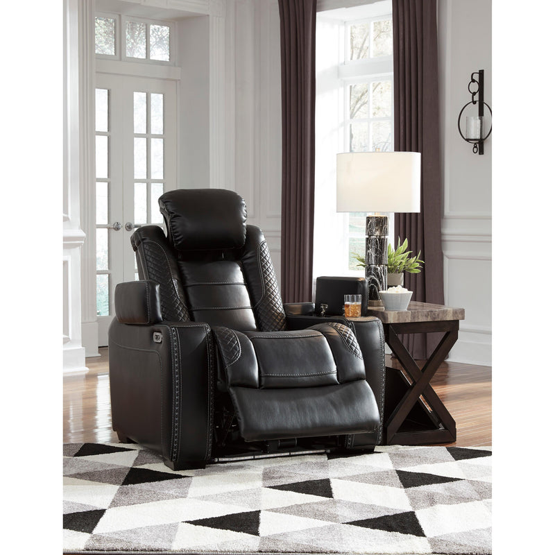 Signature Design by Ashley Party Time Power Leather Look Recliner 3700313C IMAGE 6