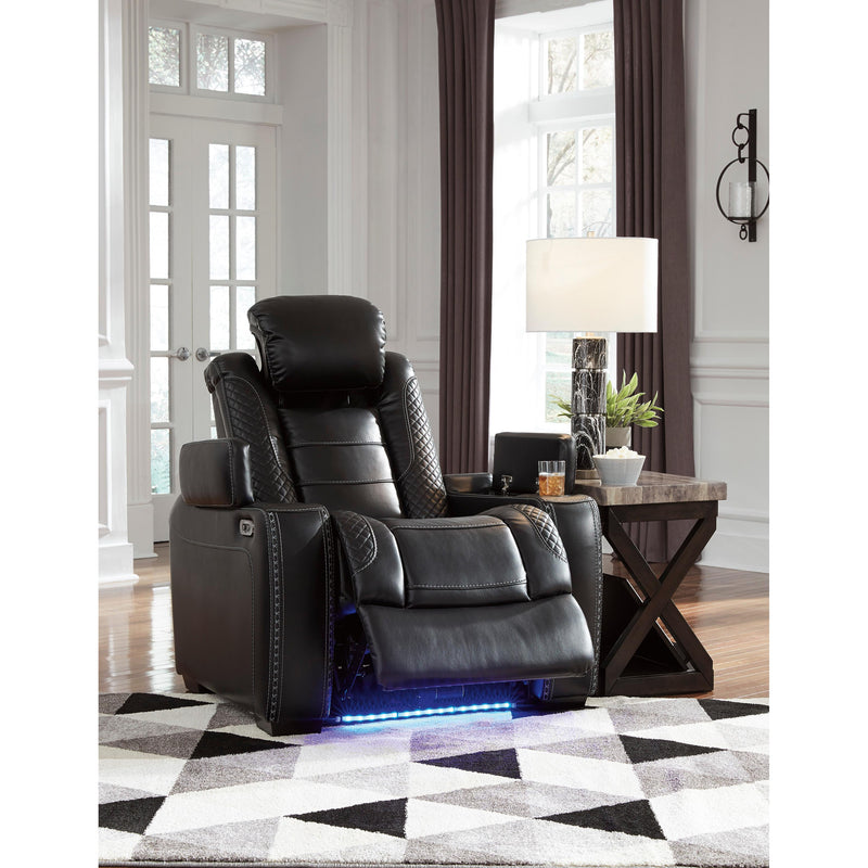 Signature Design by Ashley Party Time Power Leather Look Recliner 3700313C IMAGE 7