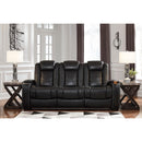 Signature Design by Ashley Party Time Power Reclining Leather Look Sofa 3700315C IMAGE 4