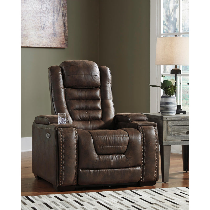 Signature Design by Ashley Game Zone Power Leather Look Recliner 3850113C IMAGE 3