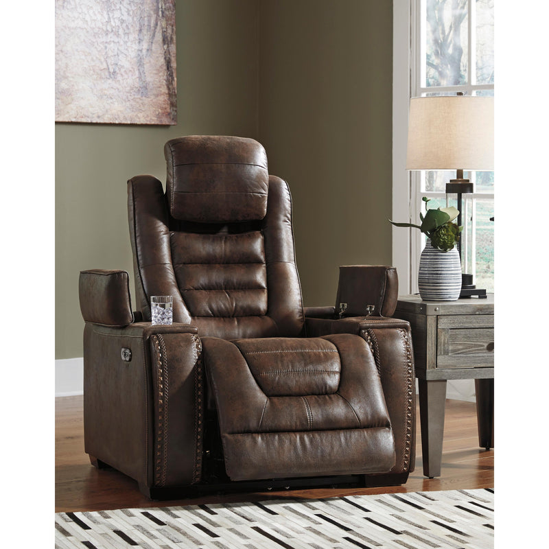 Signature Design by Ashley Game Zone Power Leather Look Recliner 3850113C IMAGE 4