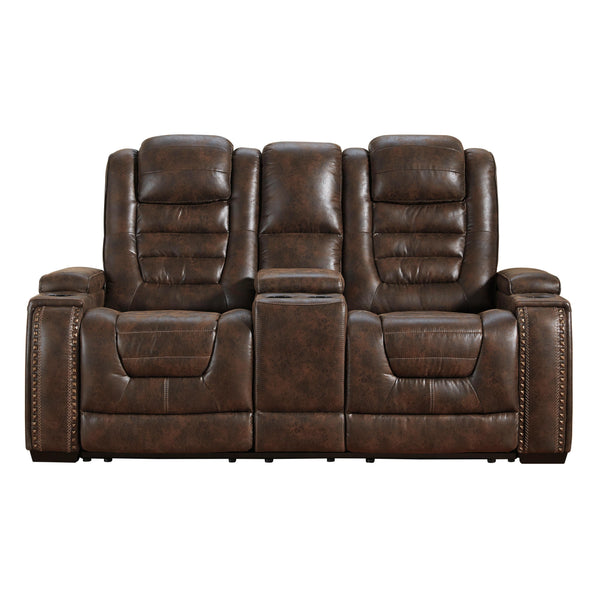 Signature Design by Ashley Game Zone Power Reclining Leather Look Loveseat 3850118C IMAGE 1
