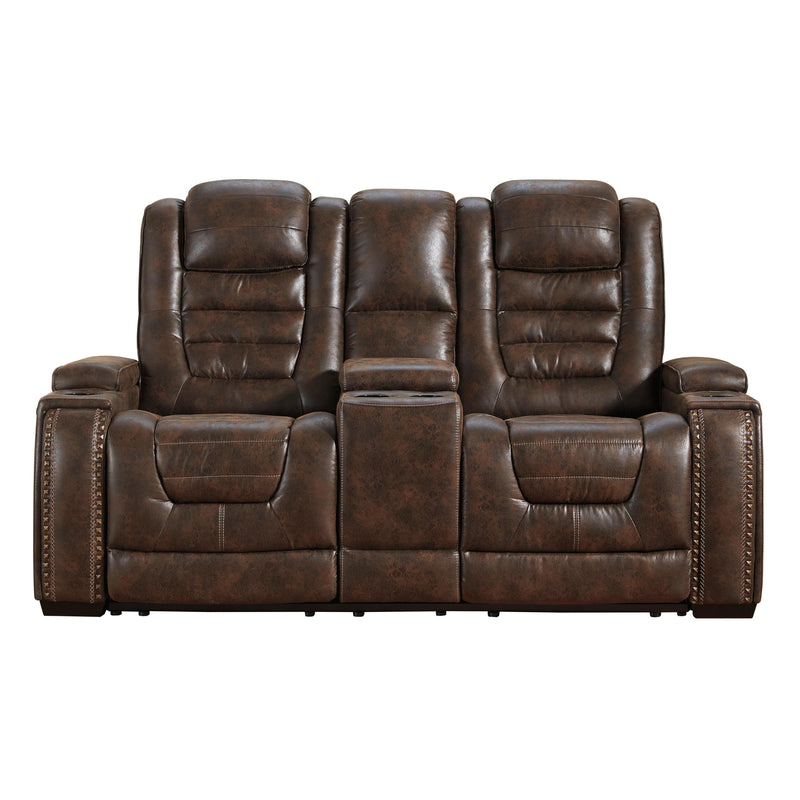 Signature Design by Ashley Game Zone Power Reclining Leather Look Loveseat 3850118C IMAGE 1
