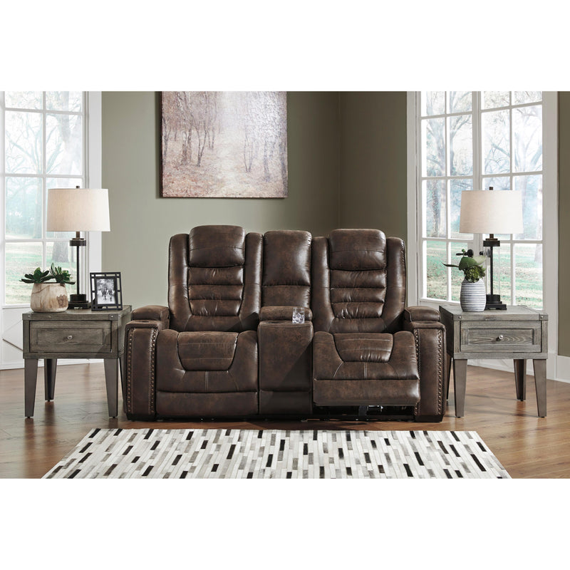 Signature Design by Ashley Game Zone Power Reclining Leather Look Loveseat 3850118C IMAGE 3
